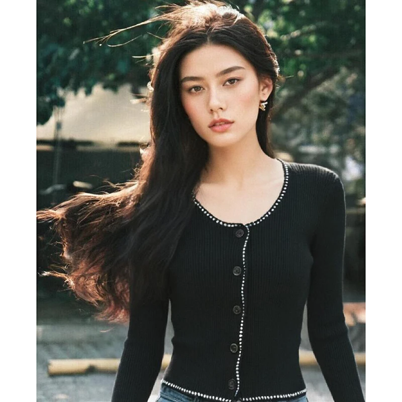 36973【祖系列】时尚圆领名媛通勤针织开衫MZAC57027