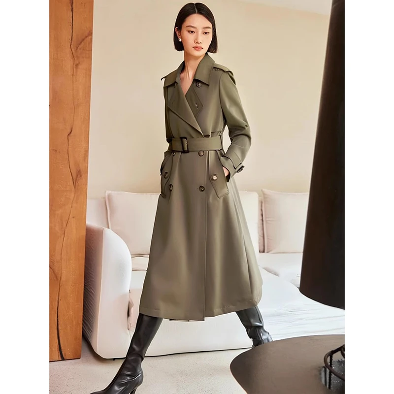 38329【依系列】时尚气质系带风衣2J172121D