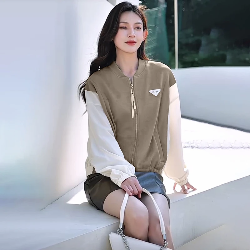 34164【H系列】宽松舒适拼接休闲外套332W5478