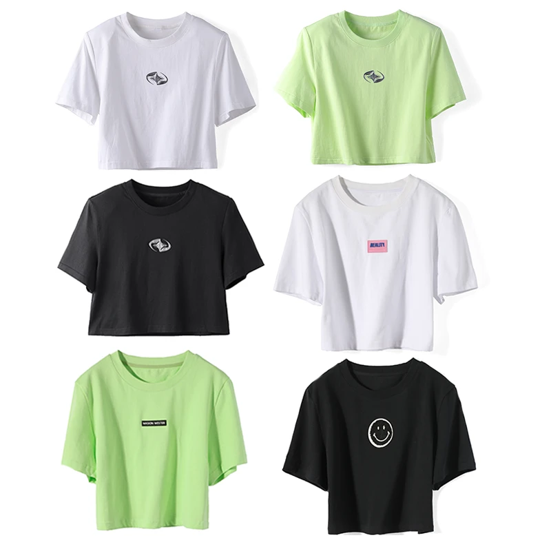 33379【B系列】辣妹甜酷风时尚显瘦T恤B3ST17021