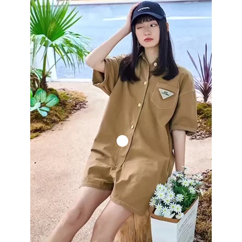 350741【伊系列】学院风可爱宽松连体裤D23X2K3021