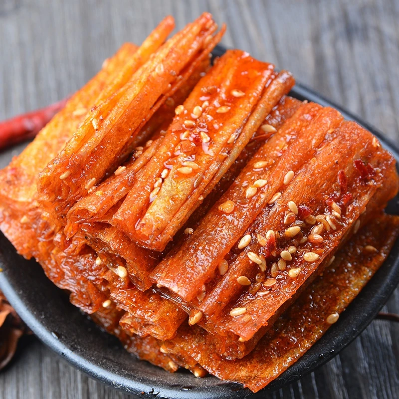 【小扬哥精选】思乡山香辣豆卷皮湖南特产麻辣条零食变态辣开袋即食