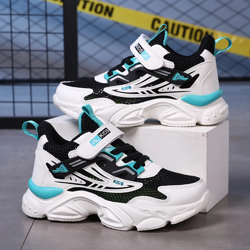 男童鞋2023夏季新款透气单网双网小白鞋女学生中大童休闲运动鞋男