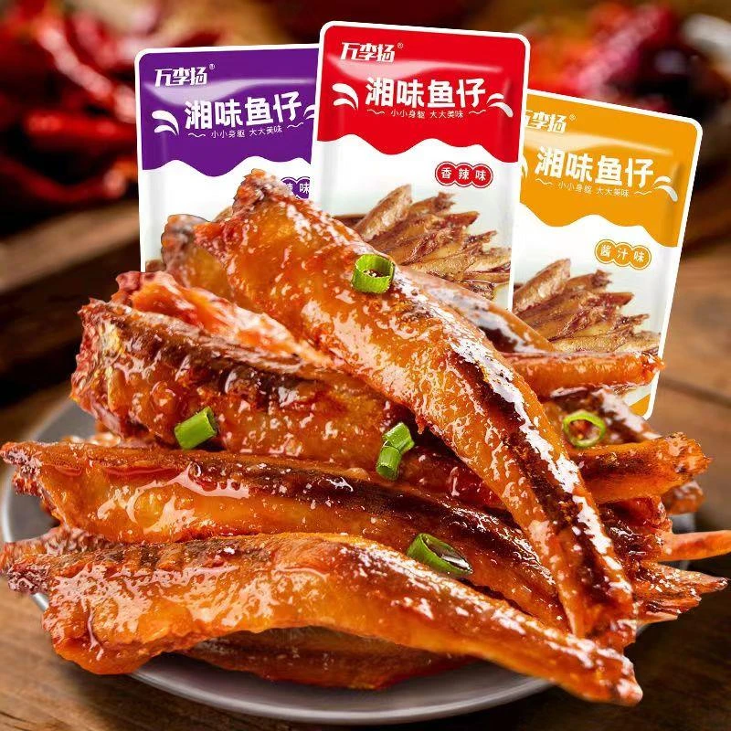 万李扬香辣小鱼仔香辣小鱼毛毛鱼干休闲零食鱼湖南特产小鱼即食-3