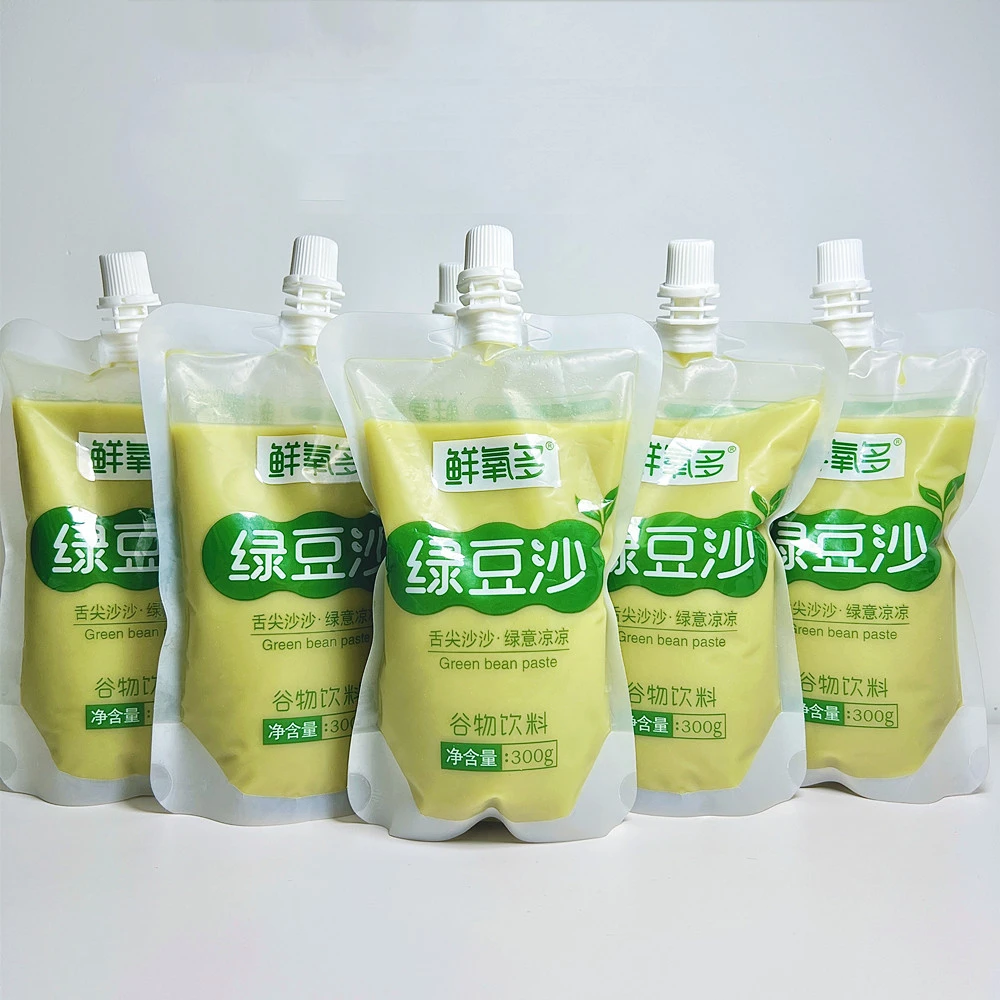 鲜氧多绿豆沙0脂肪绿豆冰沙直饮夏日饮品解暑饮料绿豆沙冰300g