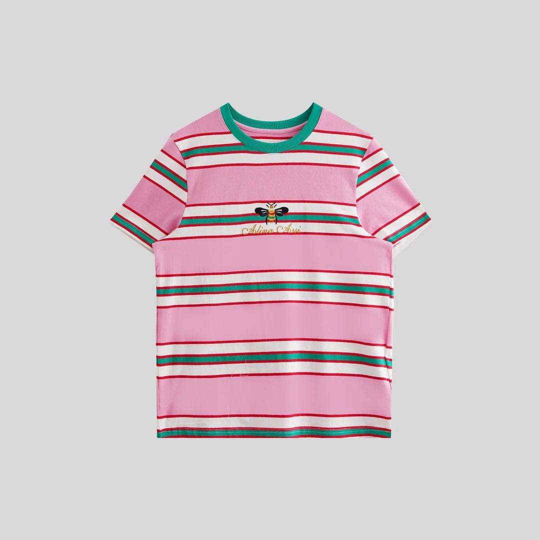 【楠楠】2024新款百搭时尚T恤简约显瘦宽松短袖上衣YMJ378