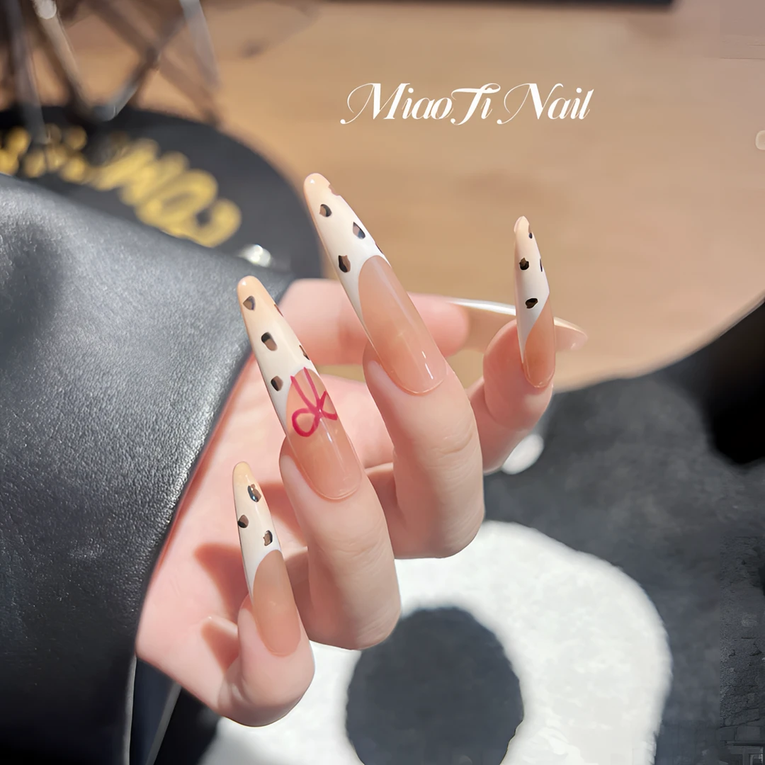 【小奶豹】【甲型可定制】猫哥miaoti手绘豹纹法式辣妹纯手工穿戴甲
