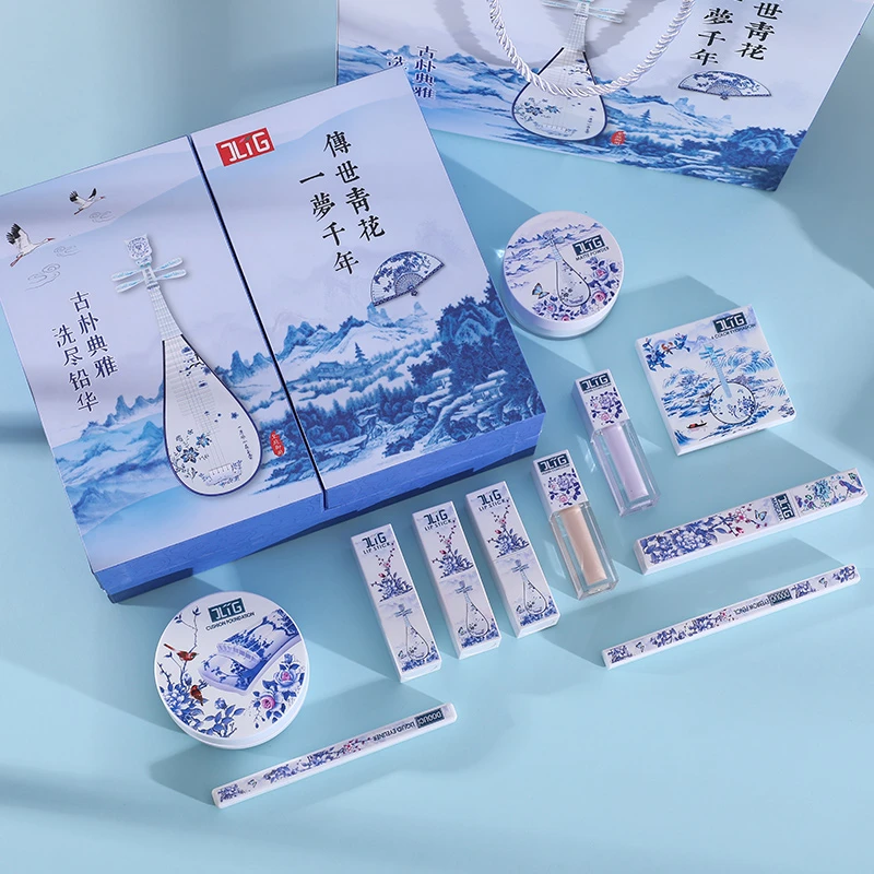 情人节七夕520送女友老婆媳妇惊喜礼物青花瓷彩妆礼盒套装生日礼