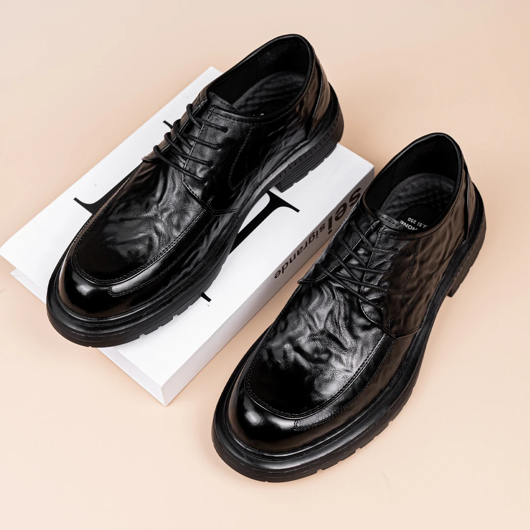 爆款2025头层牛皮真皮男士商务休闲皮鞋英伦风时尚新郎上班男鞋