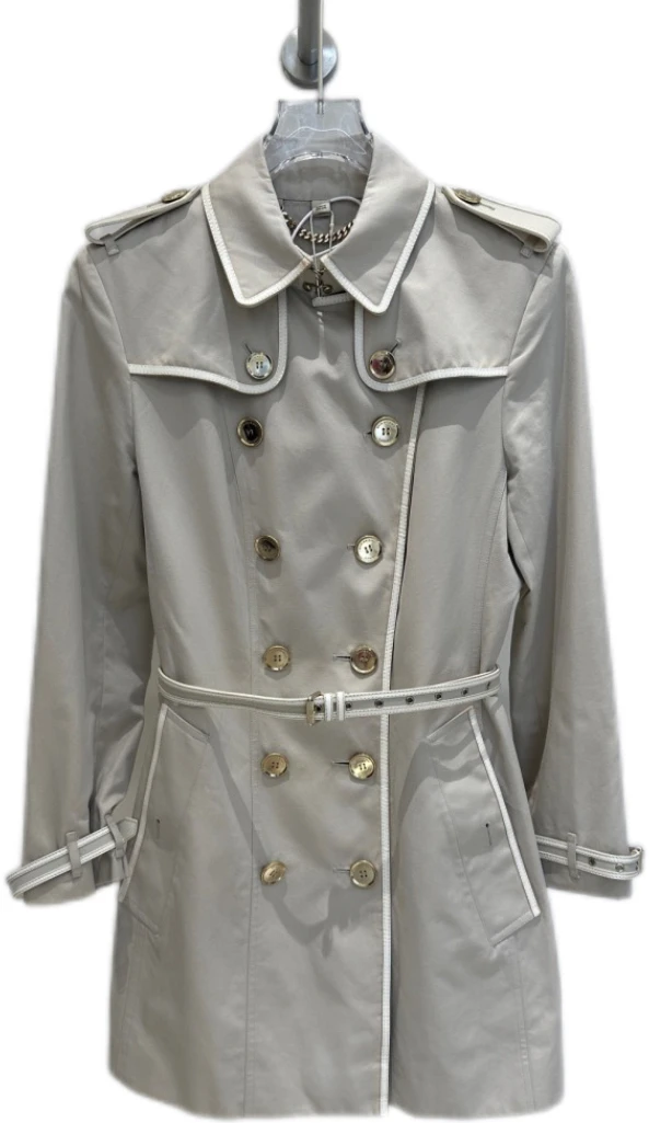 95新 Burberry博柏利排扣腰带风衣42码轻微瑕疵原价13800 006435