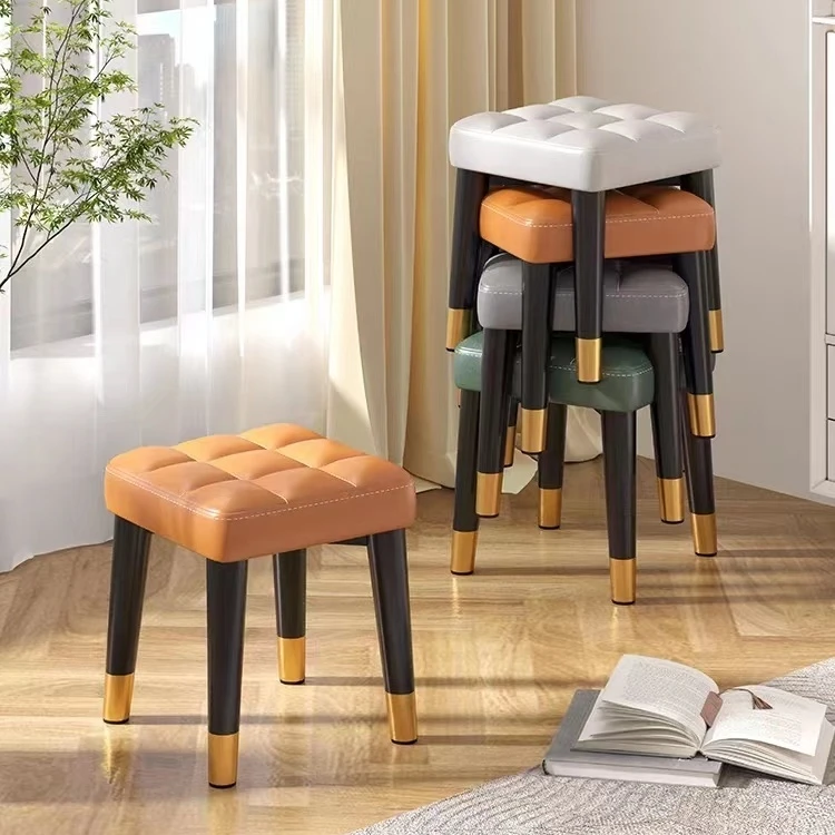 入户换鞋凳家用门口可坐软包穿鞋凳现代客厅沙发凳矮凳简约小凳子