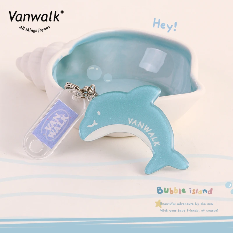 VANWALK泡泡岛 原创可爱小海豚亚克力挂件包包配饰书包钥匙扣挂饰