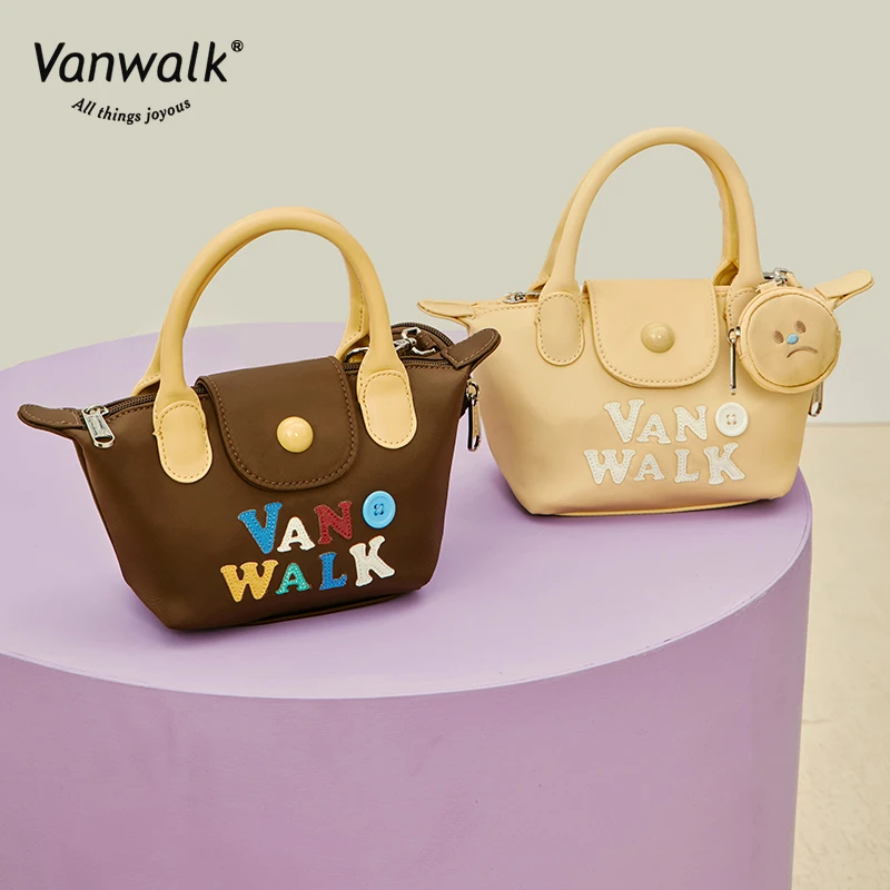 VANWALKHALO自制少女保龄球饺子包迷你单肩斜挎手提包搭小包