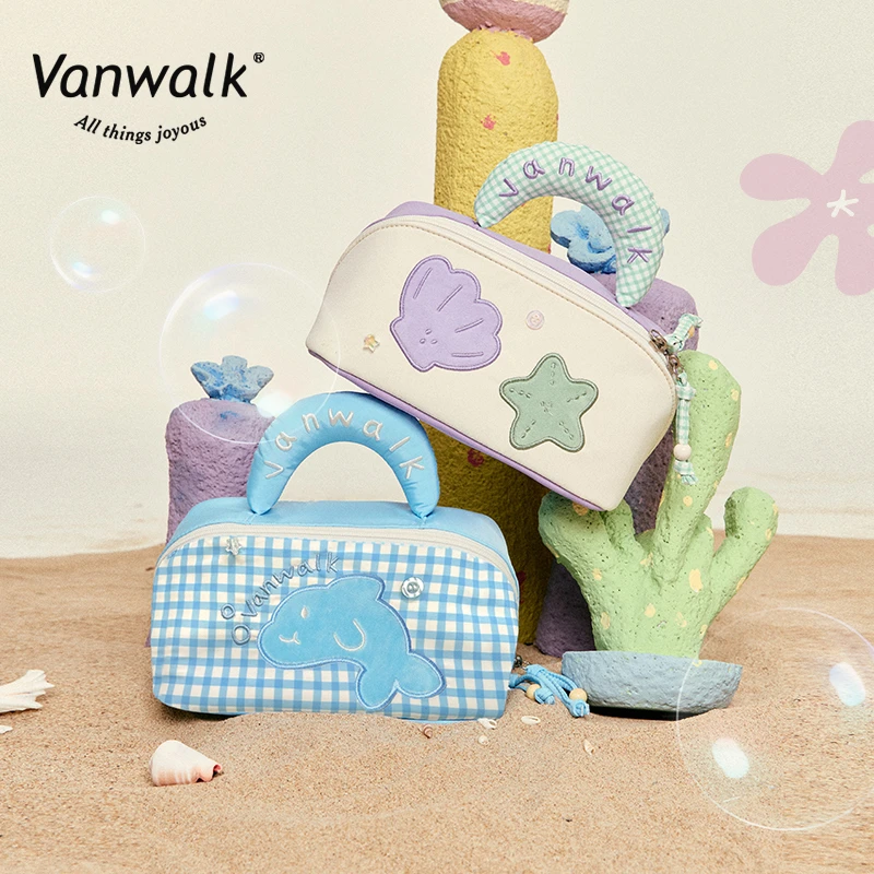 VANWALK泡泡岛 原创可爱少女出游随身化妆包便携分层洗漱包大容量