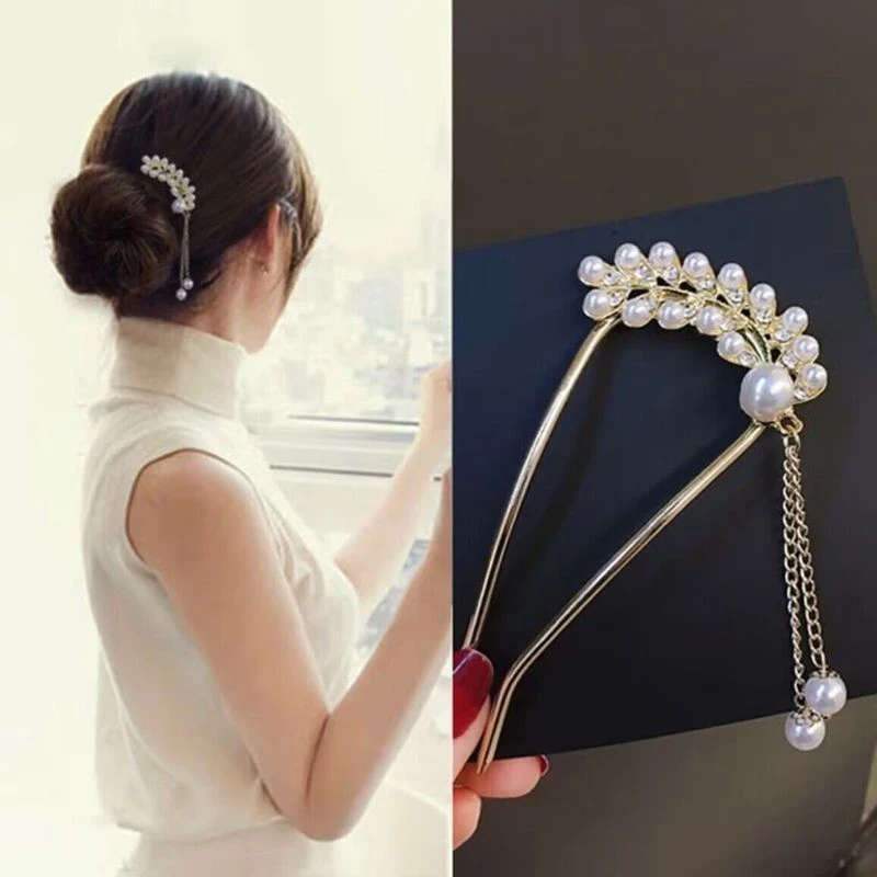 哈韩宅物哈韩宅物国潮气质轻奢简约U型发簪古风古典簪子盘发