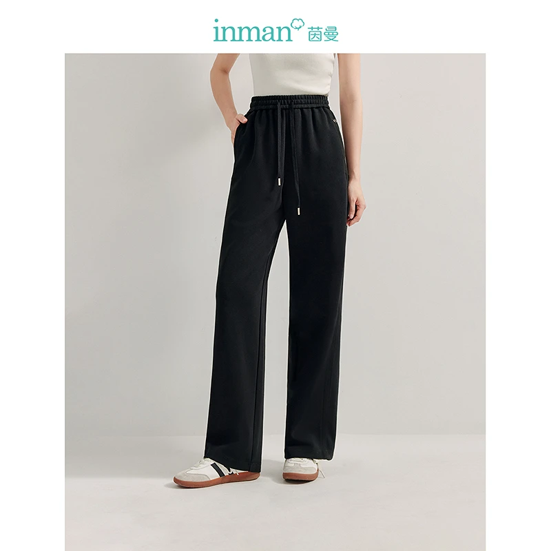 【茵曼服饰】抽绳松紧腰阔腿裤百搭遮肉显瘦长18438160