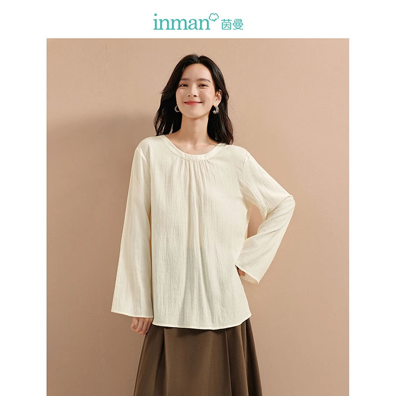 【茵曼服饰】两面穿长袖罩衫法式小众衬衫上衣18438286