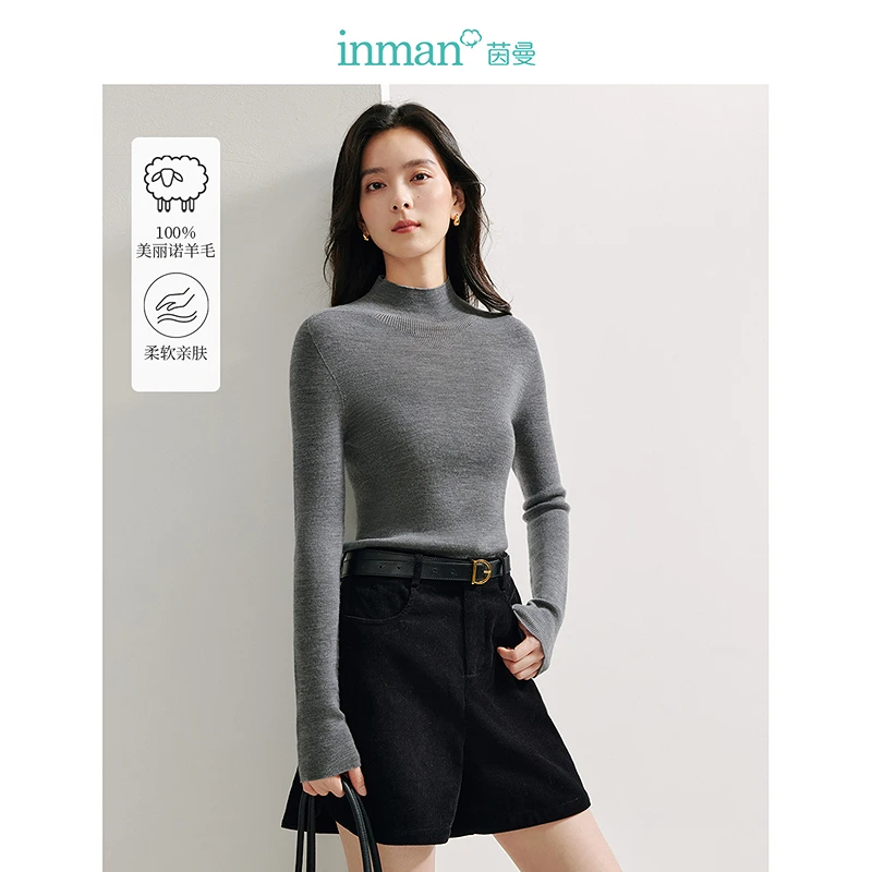 【千颂妮专享】雅丹风无缝一体羊毛衫可机保暖针织打底W18438115