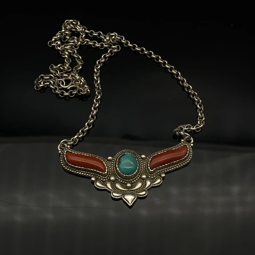 链子925银  旭日乌优银套链民族蒙古元素手工小众s925银锁骨链580