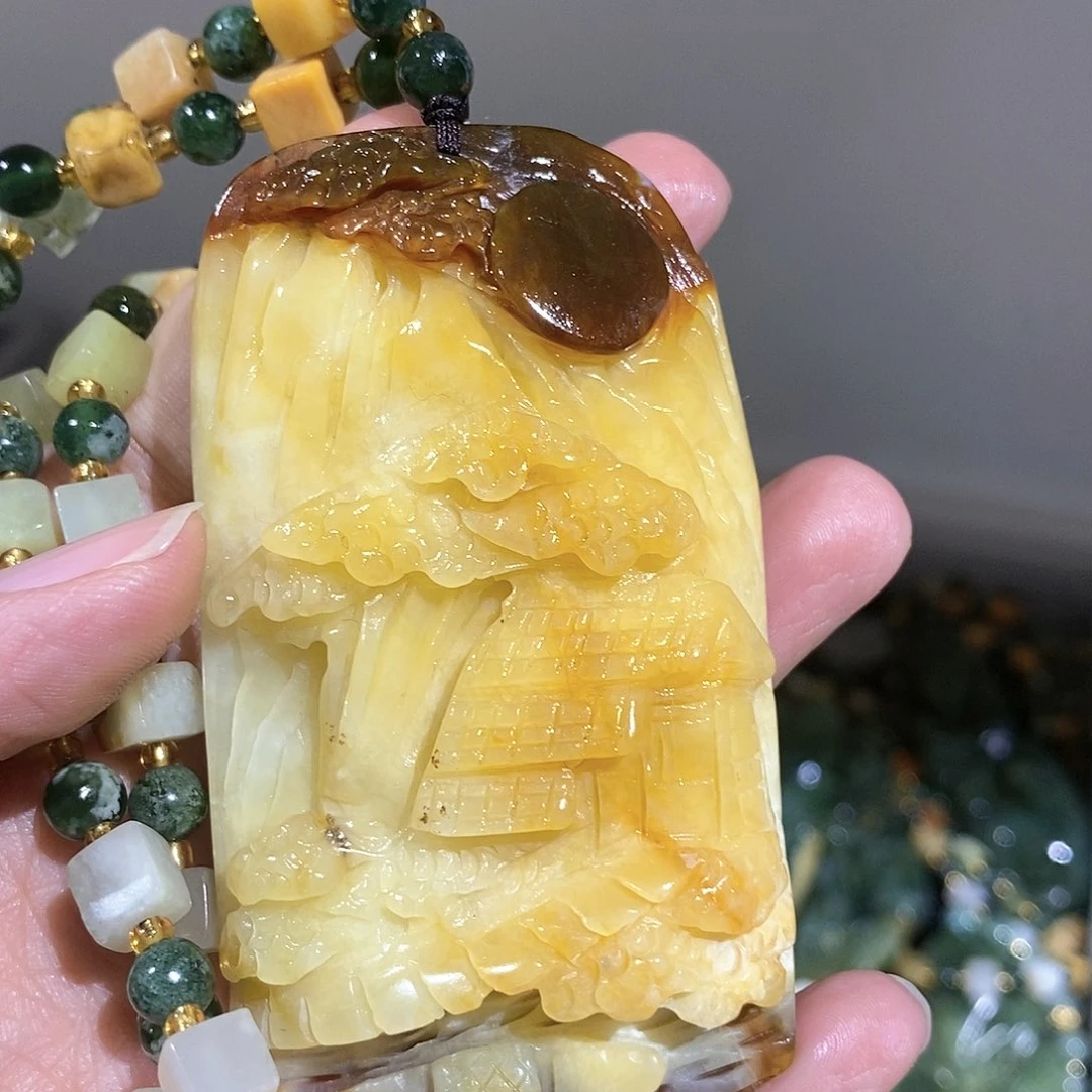 岫玉吊坠(赠链)未镶嵌