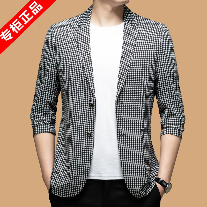 国际大牌意大利休闲西装男秋冬新款小西服外套大码男士便西