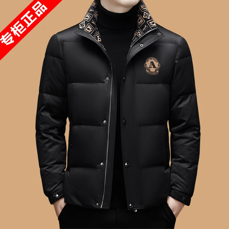 【专柜正品】意大利男士立领羽绒服休闲加厚保暖中青年外套上衣潮流