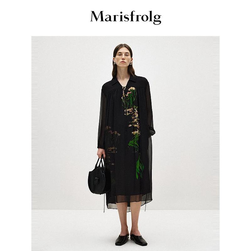 【冬姐精选】玛丝菲尔时尚气质优雅设计师连衣裙A1EG13916