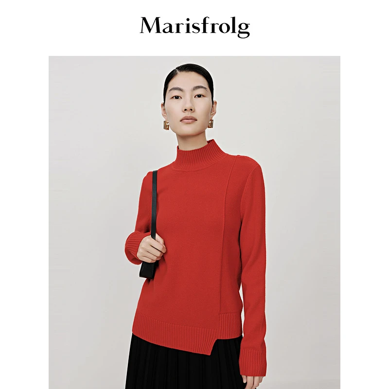 【艾钱钱精选】Marisfrolg/玛丝菲尔时尚百搭纯色新品针织A1AY1809M