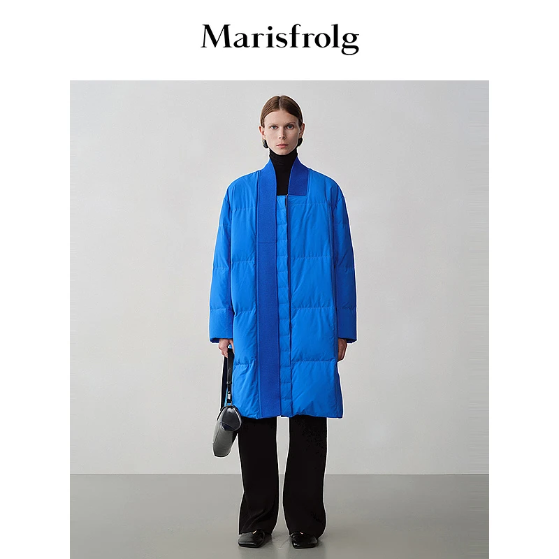 【冬姐精选】玛丝菲尔白鹅绒长款羽绒服T1EG4735Y