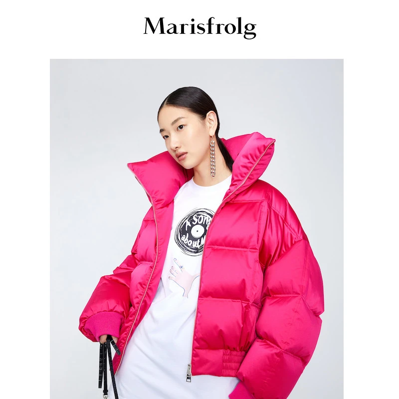 Marisfrolg玛丝菲尔短款外套时尚加厚保暖羽绒服A1BW4664Y