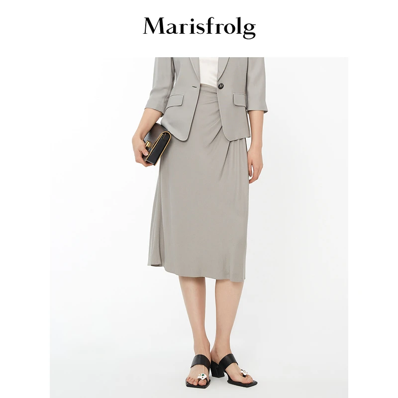 【晨晨甄选】Marisfrolg玛丝菲尔时尚休闲女士半身裙a型A1BW32132