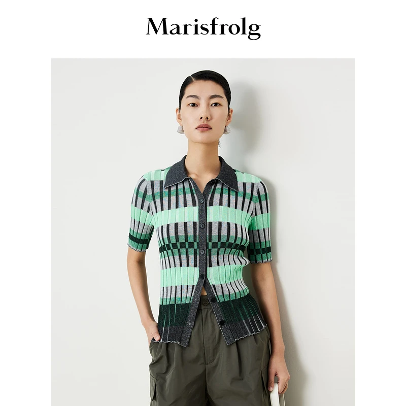 【羊羊专属】Marisfrolg玛丝菲尔夏季条纹春夏针织衫