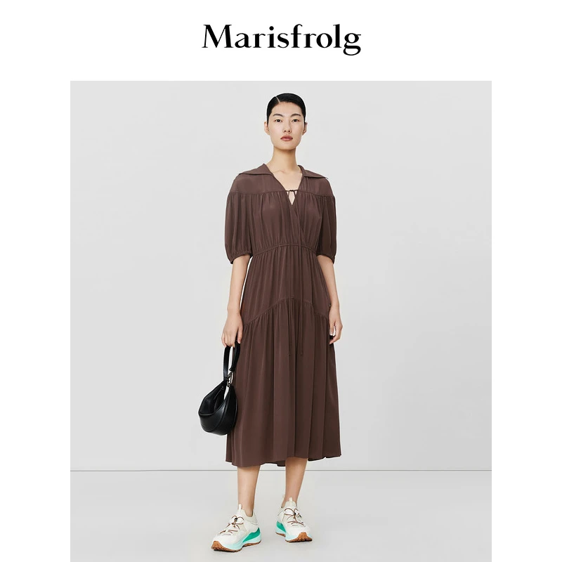 【晨晨甄选】Marisfrolg/玛丝菲尔夏季长款连衣裙A1DE23546