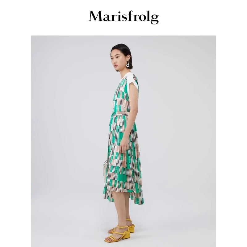 【艾钱钱精选】Marisfrolg/玛丝菲尔新款花稿针织连衣裙A1AY22736