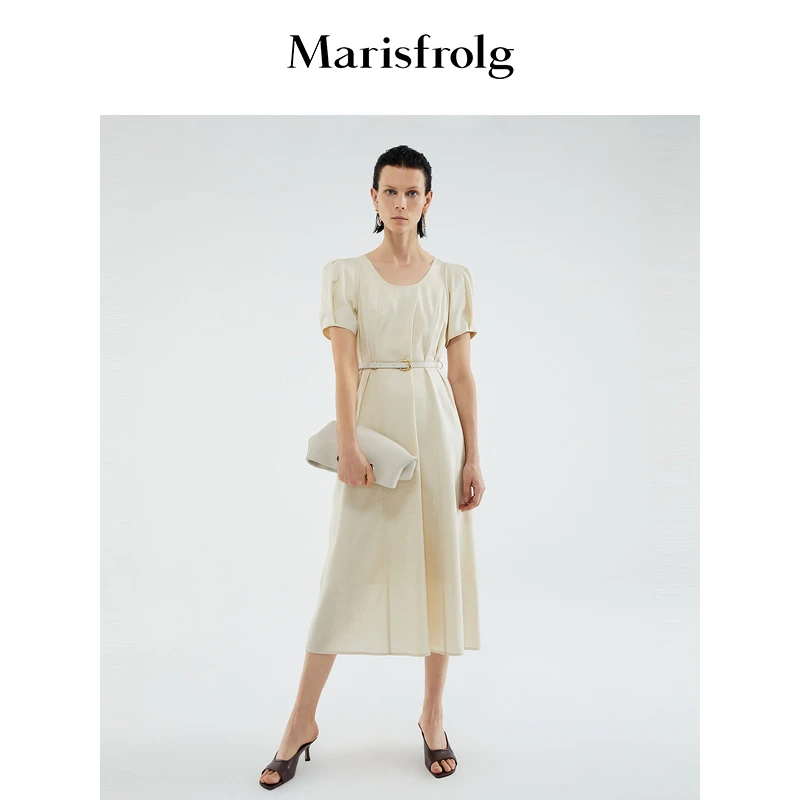 【妍妍精选】Marisfrolg玛丝菲尔气质针织夏季圆领连衣裙