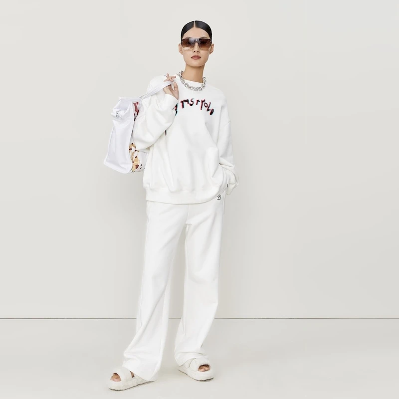 【格一精选】玛丝菲尔白色卫衣上衣长袖A1CX14631