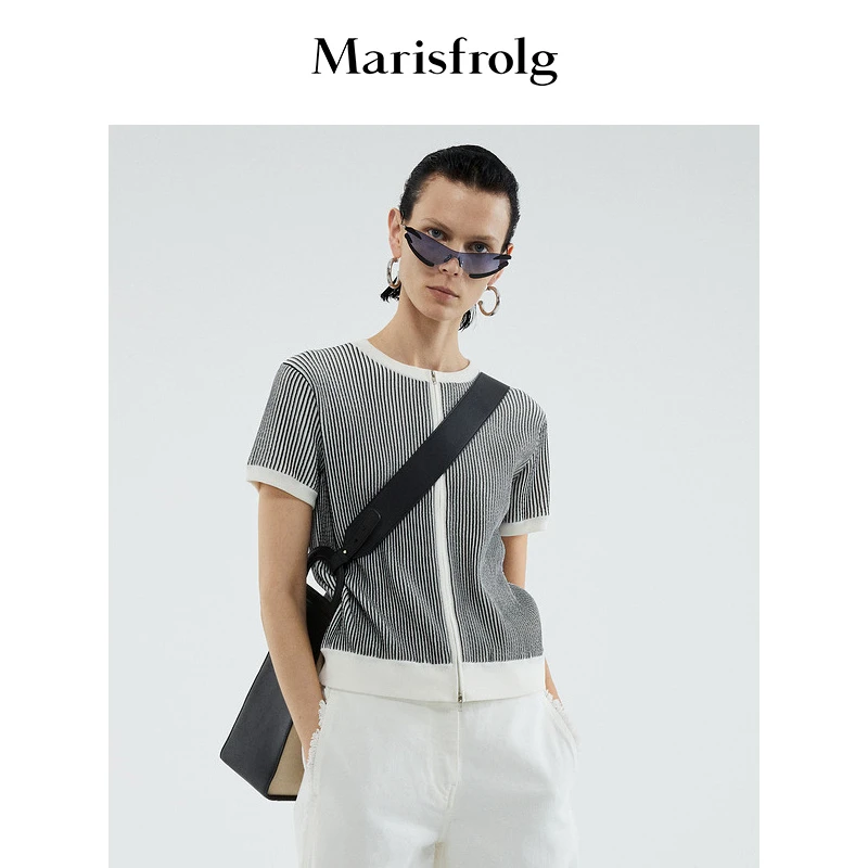 【米儿精选】Marisfrolg/玛丝菲尔圆领夏季休闲针织衫