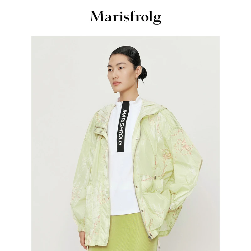 【冬姐精选】Marisfrolg玛丝菲尔时尚风潮流印花宽松风衣