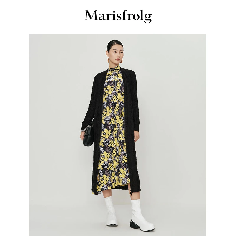 【开衫裙子两穿】Marisfrolg玛丝菲尔设计师时尚女士连衣裙拼接