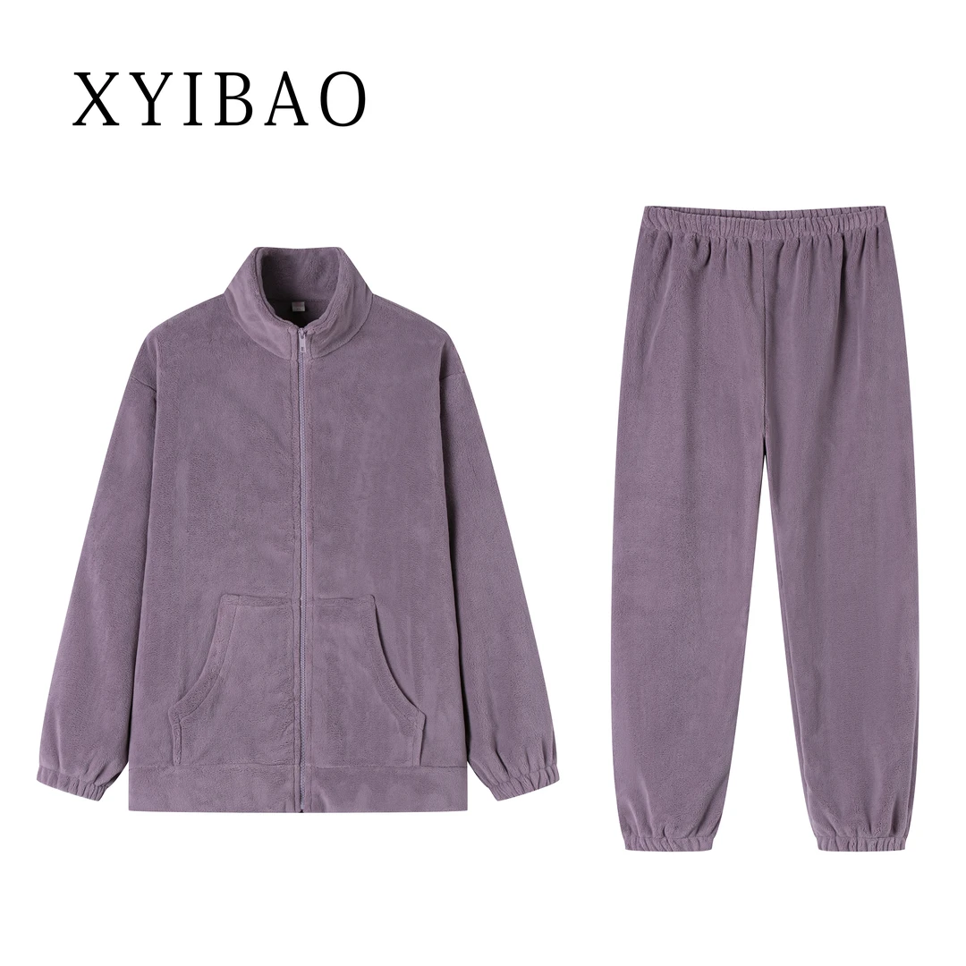 【升级二代】秋冬新款熊猫绒睡衣加绒加厚保暖可外穿家居服情侣套装