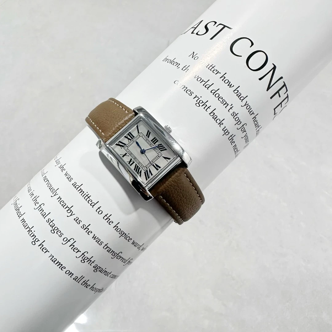 2024时尚休闲轻奢气质女士经典潮流百搭精致棕色皮带手表8880173