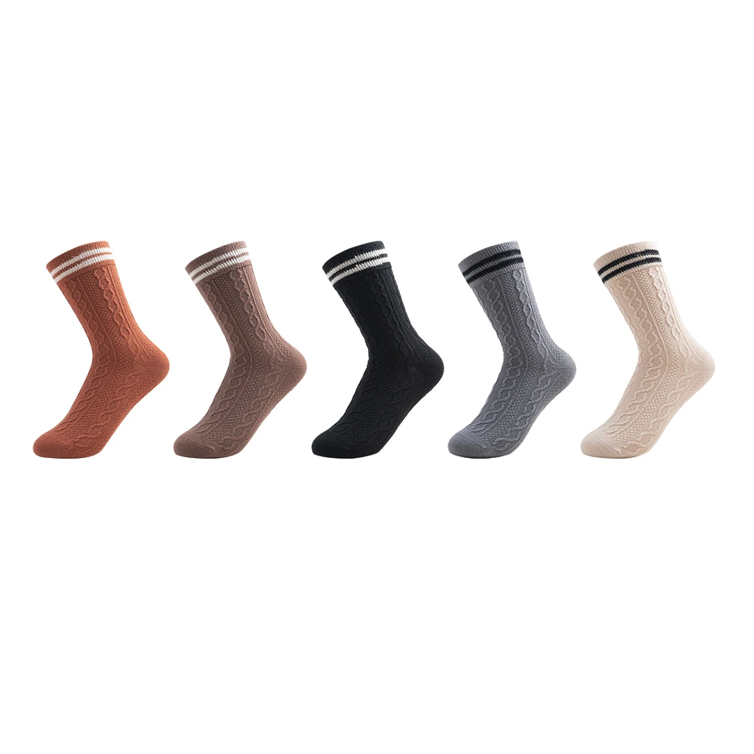 复古麻花条纹袜男女通穿A23CJ102