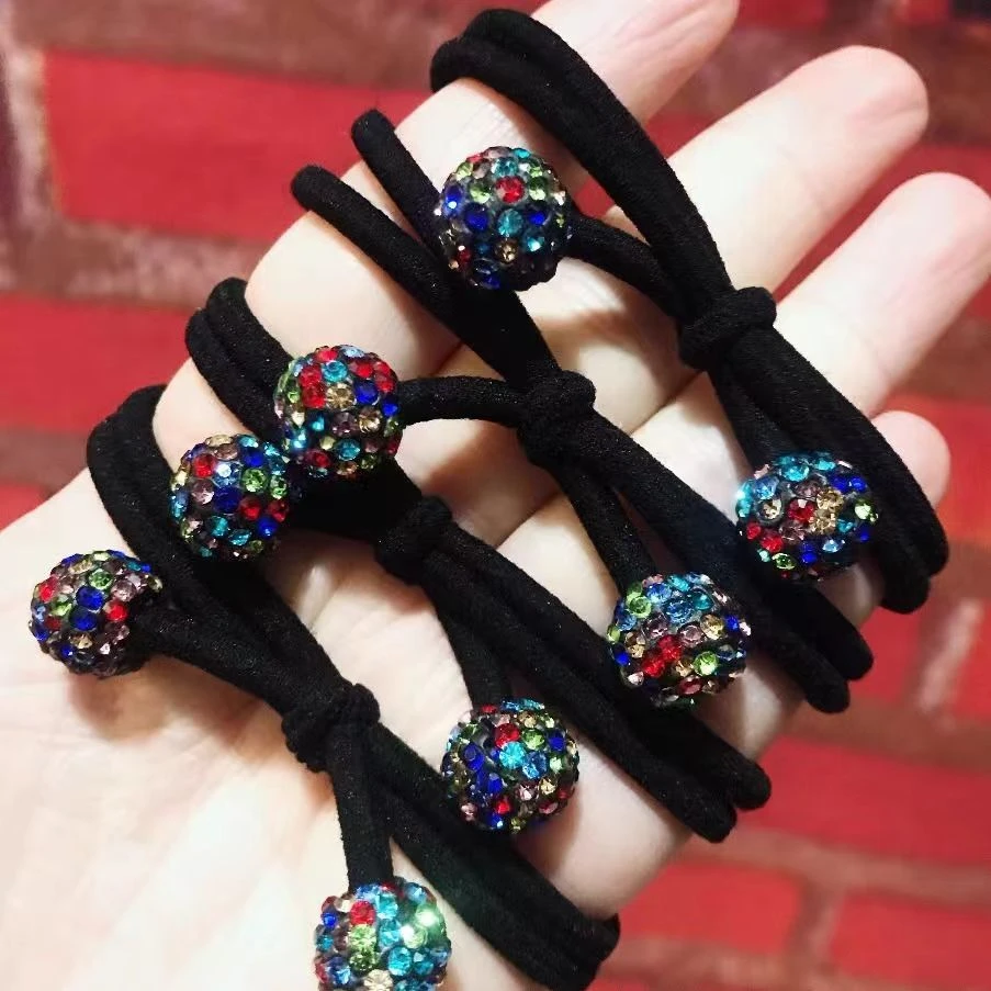 头绳韩国小清新简约个性马尾头饰发绳扎头发饰品皮筋小水钻球发圈