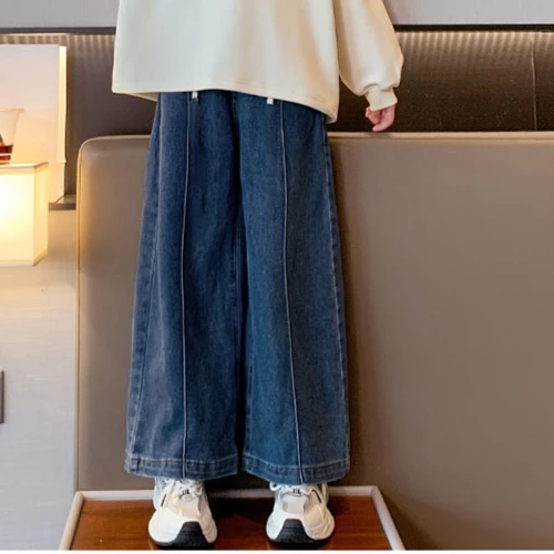 312295《现》小涵家玲姐优选韩版儿童休闲舒适洋气时尚加绒牛仔裤