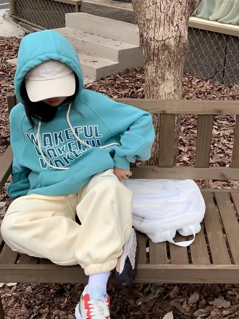 312425《现》小涵家韩版童装男童女童休闲加绒秋冬百搭连帽卫衣