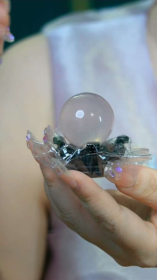 【闪购商品】水晶摆件未镶嵌粉晶球摆件