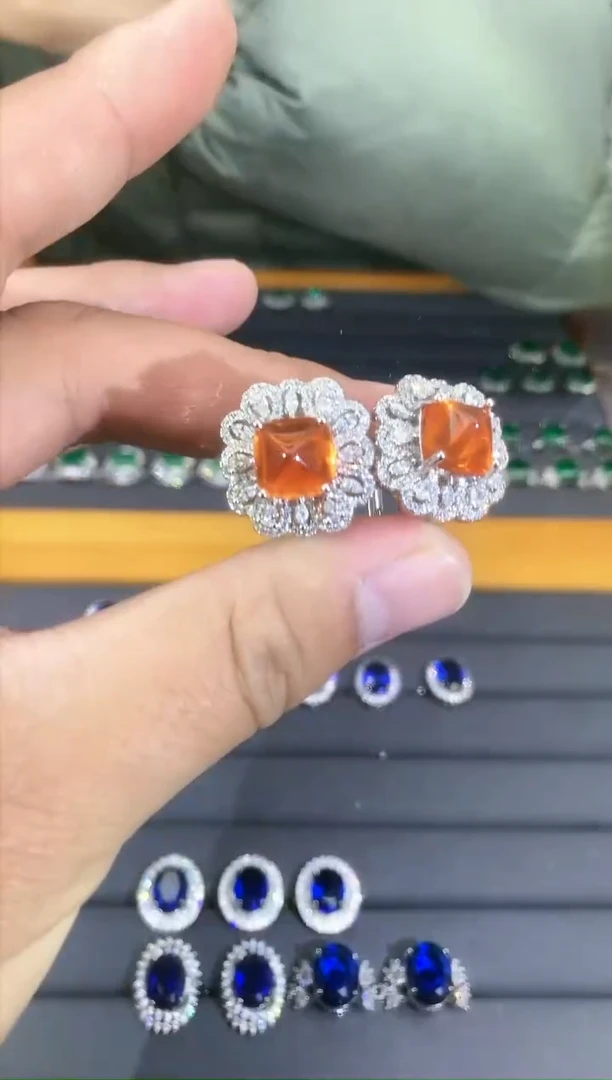 【闪购商品】彩色蓝宝石戒指银S925镶嵌139