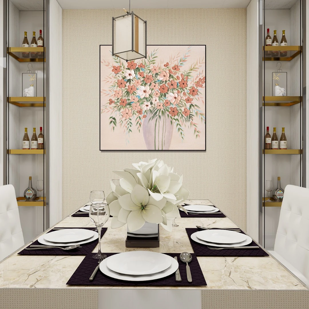 花香袭人手工卧室挂画餐厅客厅轻奢油画手绘油画客厅挂画玄关装饰