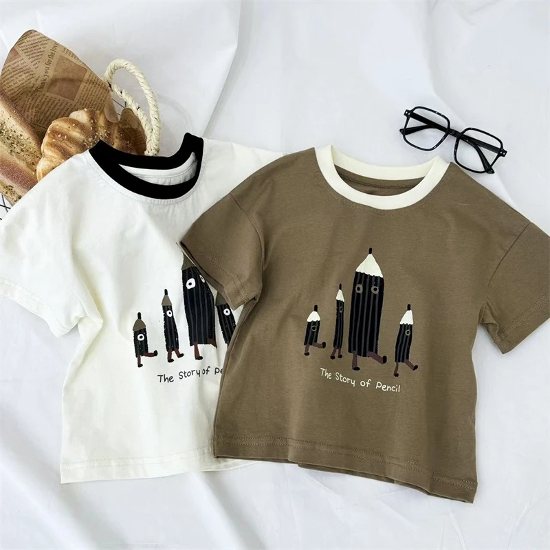 男童夏季T恤短袖2024年新款韩版宽松休闲上衣