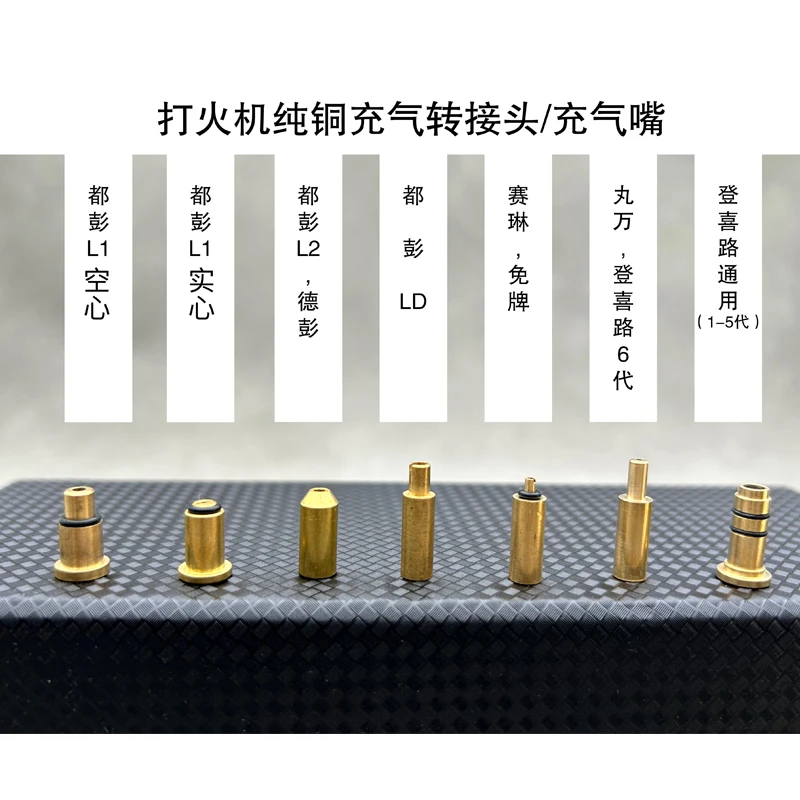【充气转接头】打火机充耗材铜嘴转接头各种型号火机充气头